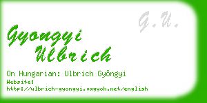 gyongyi ulbrich business card