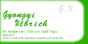 gyongyi ulbrich business card